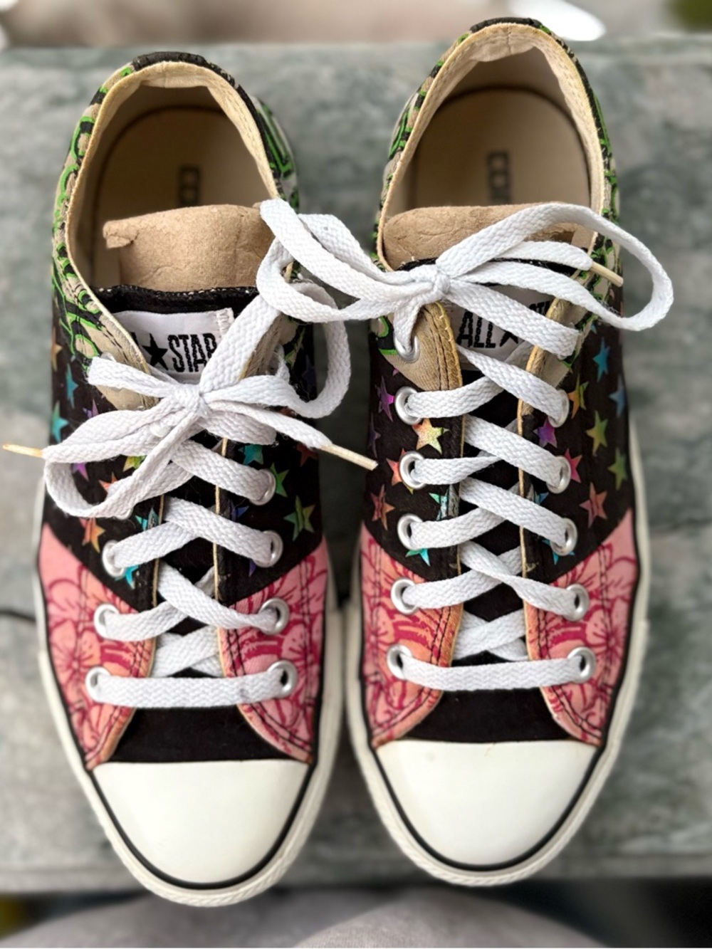 Converse Black and White Textile Low-Top Sneakers - Picture 2 of 6
